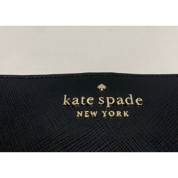 SOLD***Kate Spade Bifold Slim Wallet Black Snap Closure - Picture 11 of 11